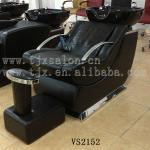 Black glass fiber shampoo chair with foot rest VS2152