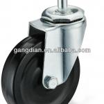 Black Rubber Wheel CasterLight Duty Industrial 01C03B0075.25BPC