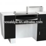 Black salon fashionable reception desk K0305