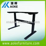 black with crossbar pin adjustable desk base SJ02-B