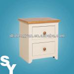 Blanchedalmond Wooden 2 Drawer Bedside DLSYCFJA310