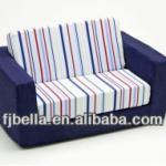 Blue Stripe Kids Flip Out Foam Sofa -Seat Foam Cushion BLA-FS005