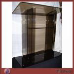 Brown Acrylic Elegant Lectern Classroom Furniture Church Furniture MW-LC-162