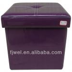 Button Style PVC Folding Storage Pouffe Footrest Stool Ottoman WA3013  (Series of 2 patterns)