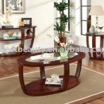 C008N Oval glass top coffee table cheap acrylic coffee table wooden coffee table C008N