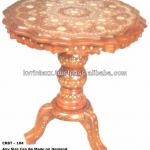 carved wooden coffee round table CRBT-102