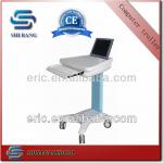 CE,ISO!! New design medical plastic Fan-shaped laptop computer cart SJ-CNT002 laptop computer cart