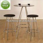 cheap chrome steel glass bar furniture bar table bar chair cv-b001