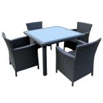 cheap poly rattan garden furniture with 4 chairs jmpa096