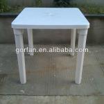 Cheap PP Outdoor Garden Plastic Square Table GFHS-027