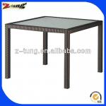 cheap square aluminum rattan table ZT-1028T ZT-1028T