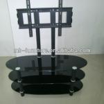 Cheap tempered glass tv stand with bracket TV009