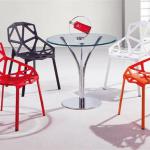 China modern cafe restaurant office conference home furniture cheap round glass table and chair set XH-Z-215