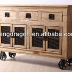 Chinese Antique industrial furniture,Oak Wood Sideboard 1(90)