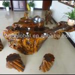 CHINESE HAND CARVED CAMPHOR TREE ROOT TABLE YHC012