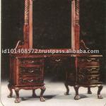 Chippendale Vanity Dressing Table Mahogany Indoor Furniture. TT -649