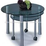 Chung Hong Metal chrome leg glass coffee table CHH-CT115