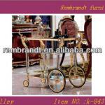 classic 24k gold plated hotel trolley k-8437-1