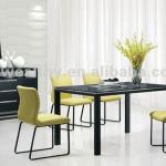 Classic glass top metal dining set / home furniture dining room set 1+4 D1025 D1025