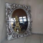 Classic Mirror Solid Mahogany Frame French Style Painted Wooden Accessories Antique Reproduction Vintage European Home Furniture BL 41