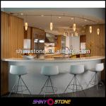 Classic snow white arched stylish artificial marble modern bar counter with bar stool STBC-074