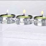 Clear acrylic candle stand with 3 holder vj201203159