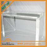 Clear acrylic TV dest/ plexiglass furnitures Gold-N1079 Gold-N1079