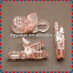 Clear Plastic Pacifier Clips / Suspender Clips with Gripping Teeth for Toy Holder Clip YK-J005