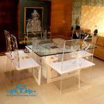 Clear Unique Acrylic dining room set,table and chair VJDS06