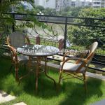 Coffee shop reception: outdoor furniture seating set/ bamboo-like garden furniture SB008