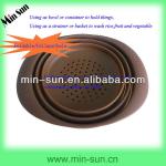 Collapsible Silicone Kitchen Basket Silicone Kitchen Strainer Silicone Basket Strainer MS-2080