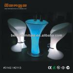 Color changable LED bar chair with high table/LED Chair 3142