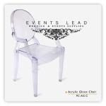 Color victoria/louis ghost chair with arm/ plastic ghost chair PC-AG-C