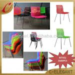 colorful new kitchen chair, restaurant chair, metal plastic chair with KD CX-H018