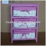 Colorful Storage Corner Wicker Cabinet with Drawers 150-Wicker Cabinet