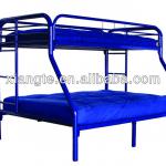 Colorful Twin Over Full Triple metal bunk beds with ladder for sales MB030-XT