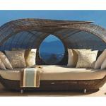 Comfortable Outdoor Round Rattan Daybed CF-C009