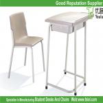 comfortable plastic metal frame school desk chair for student FT-822 metal frame school desk chair