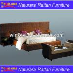 comfortable rattan furniture bed room double size HC316-16