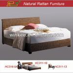 Comfortable rattan king bed HC311-16