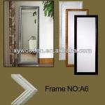 Compact Decorative Wooden Wall Mirror A6