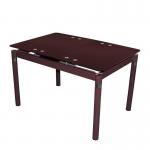 Contemporary stylish and heavy duty tempered glass dining table Carmen 1506 Claret Light pink Cream Grey Black 1506