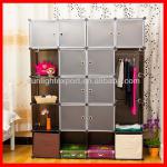 Convenient foldable plastic wardrobe/PP material wardrobe SK-Y003