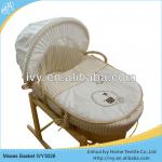 corn husk moses basket moses set with wooden stand ivy3157