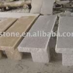 courtyard long polished stone bench long