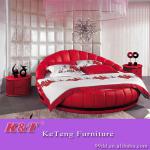 cow leather round bed KT-R-0001