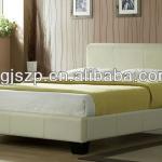 cream faux leather PU bed frame Leather25