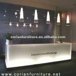 CT-136 new design led backlit corian reception desk CT-136