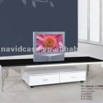 CT8008 clear tempered glass tv stand CT8008