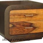 Cube bedside table made of wood SR--047